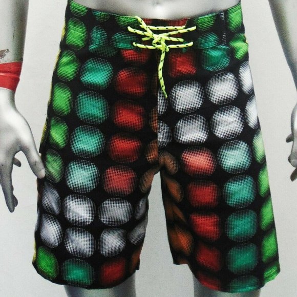 NWT SURF SUMMER SURF BEACH MEN SWIMWEAR TRUNKS SLIM FIT BOARD SHORTS SIZE S M - Picture 2 of 5